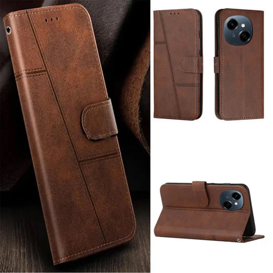 [FREE SHIPPING] BOOKLET LEATHER CASE FOR TECNO SPARK GO 1