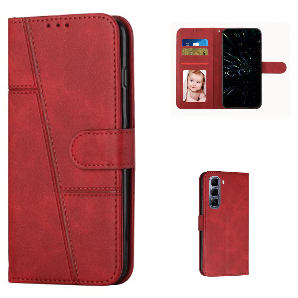 [FREE SHIPPING] BOOKLET LEATHER CASE FOR INFINIX HOT 50 PRO