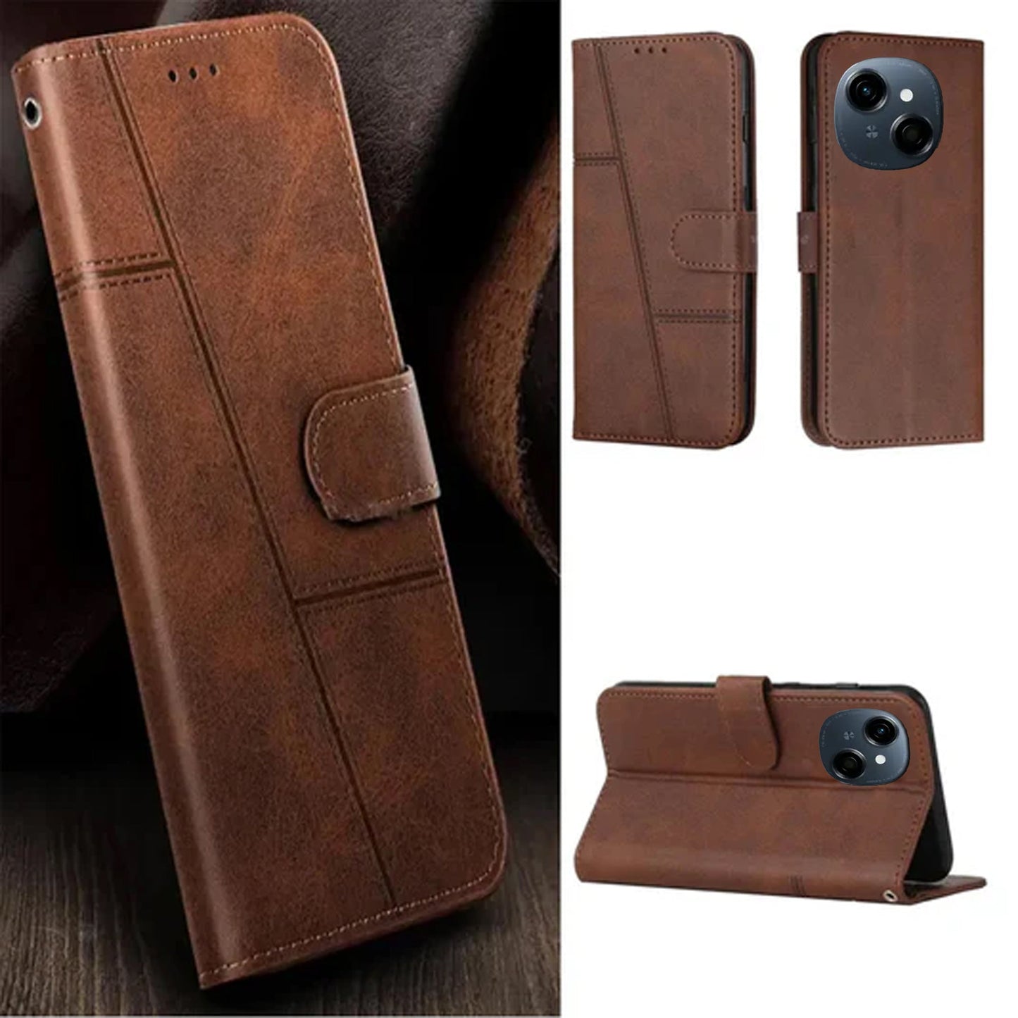 [FREE SHIPPING] BOOKLET LEATHER CASE FOR TECNO SPARK GO 1