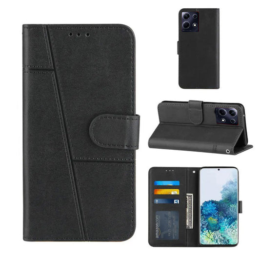 RETRO BOOKLET LEATHER WALLET CASE FOR INFINIX NOTE 30 4G