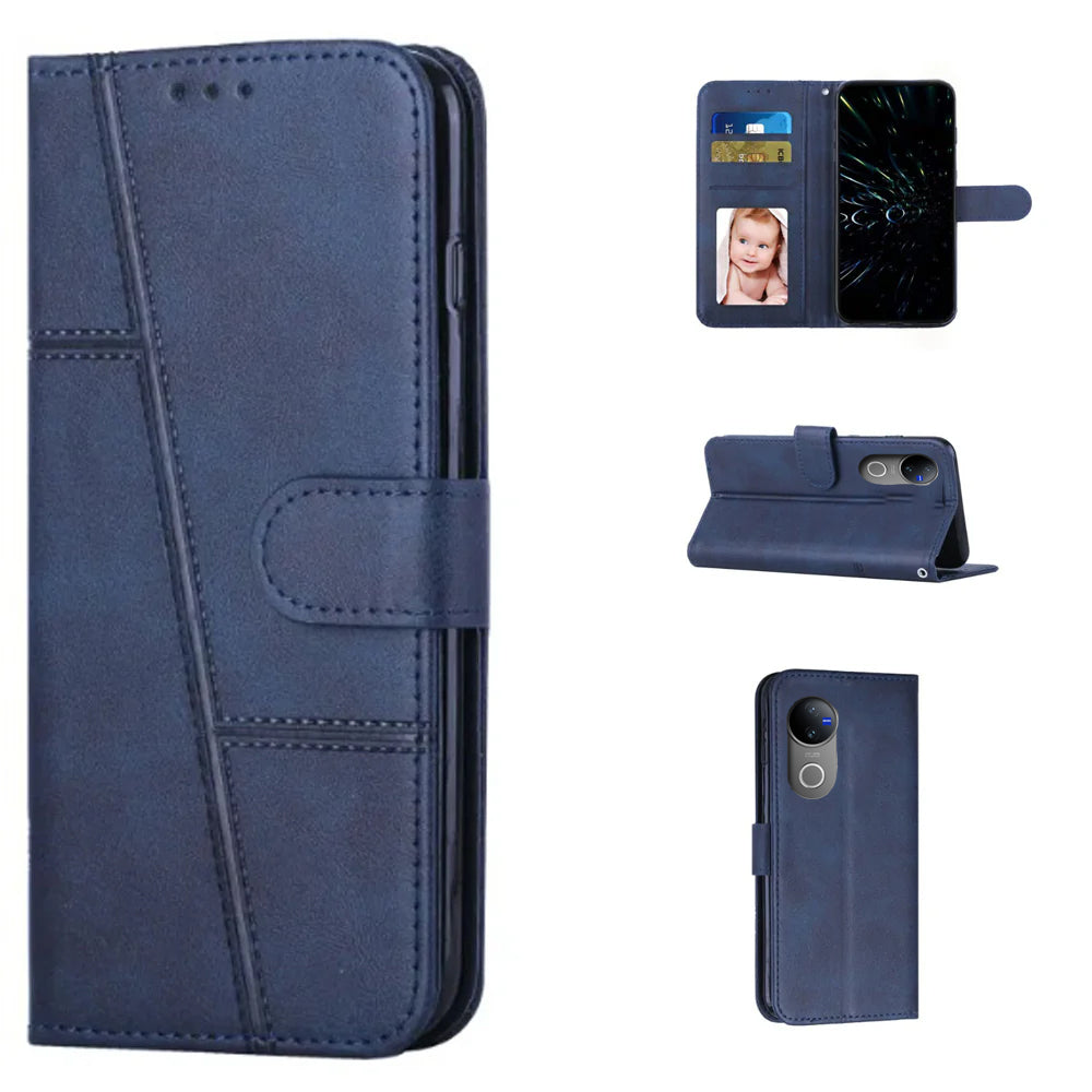 [FREE SHIPPING] RETRO BOOKLET PU LEATHER WALLET CASE FOR VIVO V50/V50e