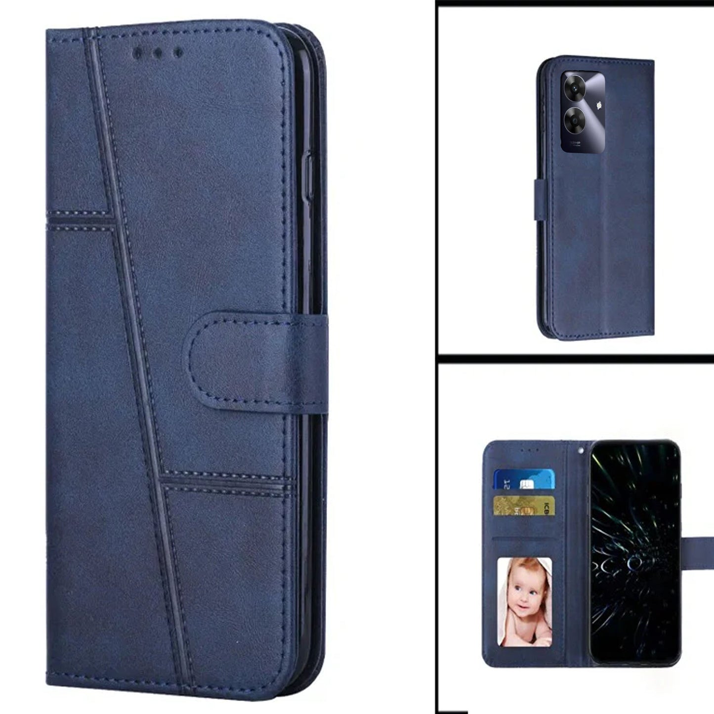 [FREE SHIPPING] BOOKLET LEATHER CASE FOR REALME NOTE 60