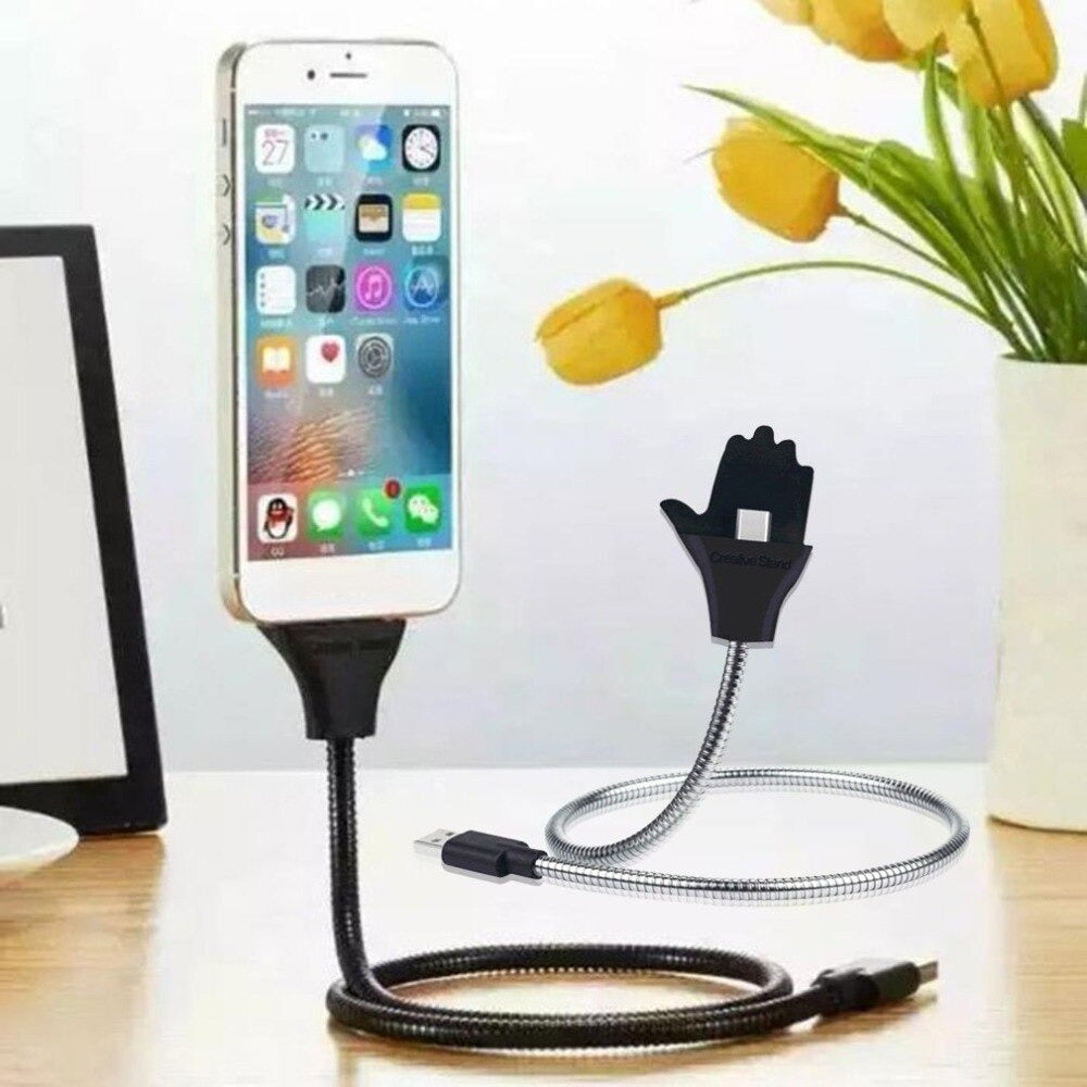 [FREE SHIPPING] Palm Support Data Cable Bendable Hose Car Charging Cable Snake Bracket Line For Type C
