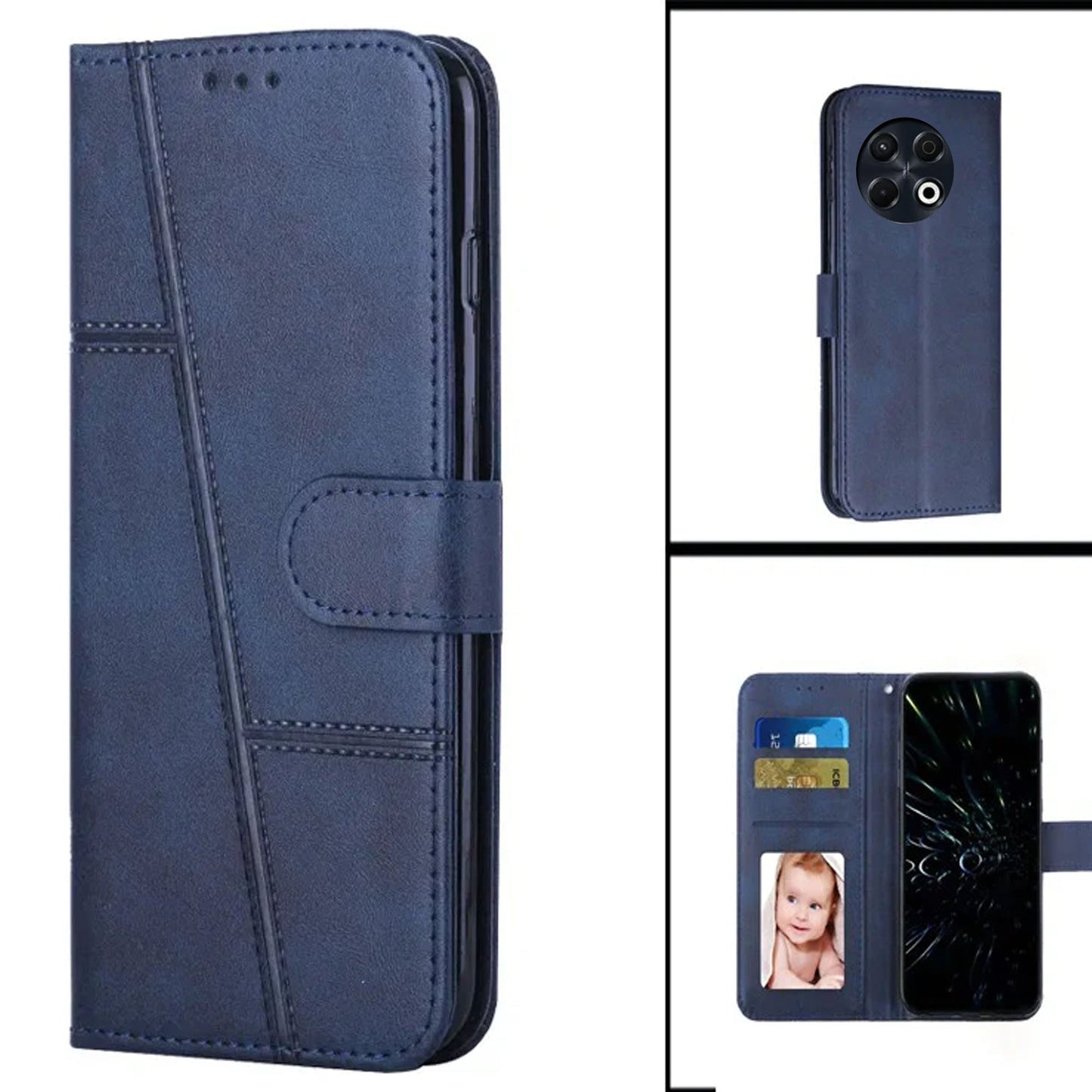 [FREE SHIPPING] BOOKLET LEATHER CASE FOR TECNO SPARK  30 PRO