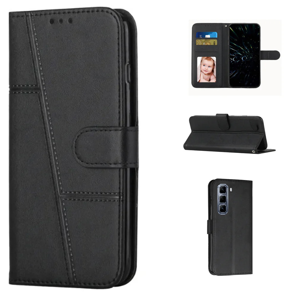 [FREE SHIPPING] BOOKLET LEATHER CASE FOR INFINIX HOT 50 PRO PLUS