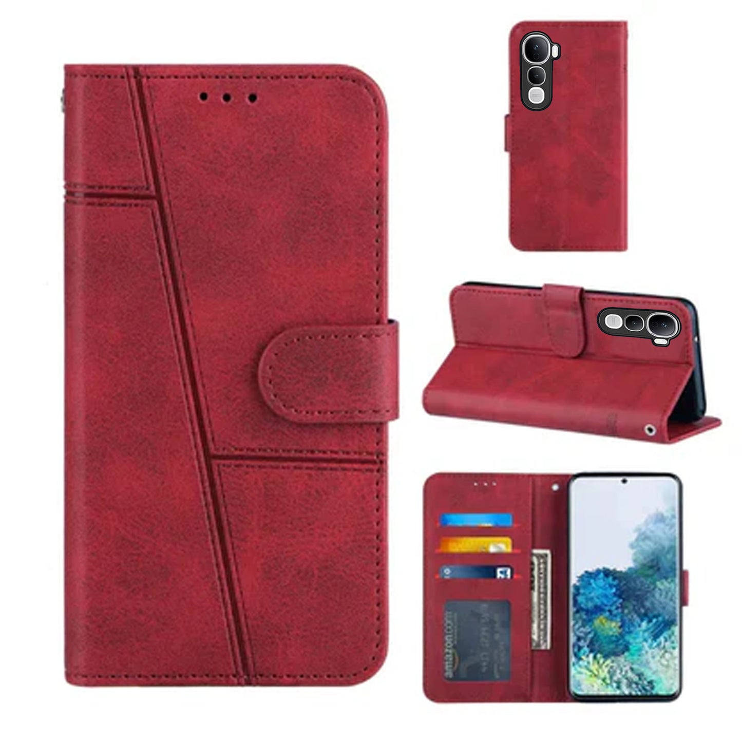 [FREE SHIPPING] BOOKLET LEATHER CASE FOR VIVO Y400