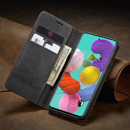 [FREE SHIPPING] CaseMe Retro Leather Case for Samsung A72 Book Style Flip Wallet Magnetic Cover Card Slots Case for Samsung A72