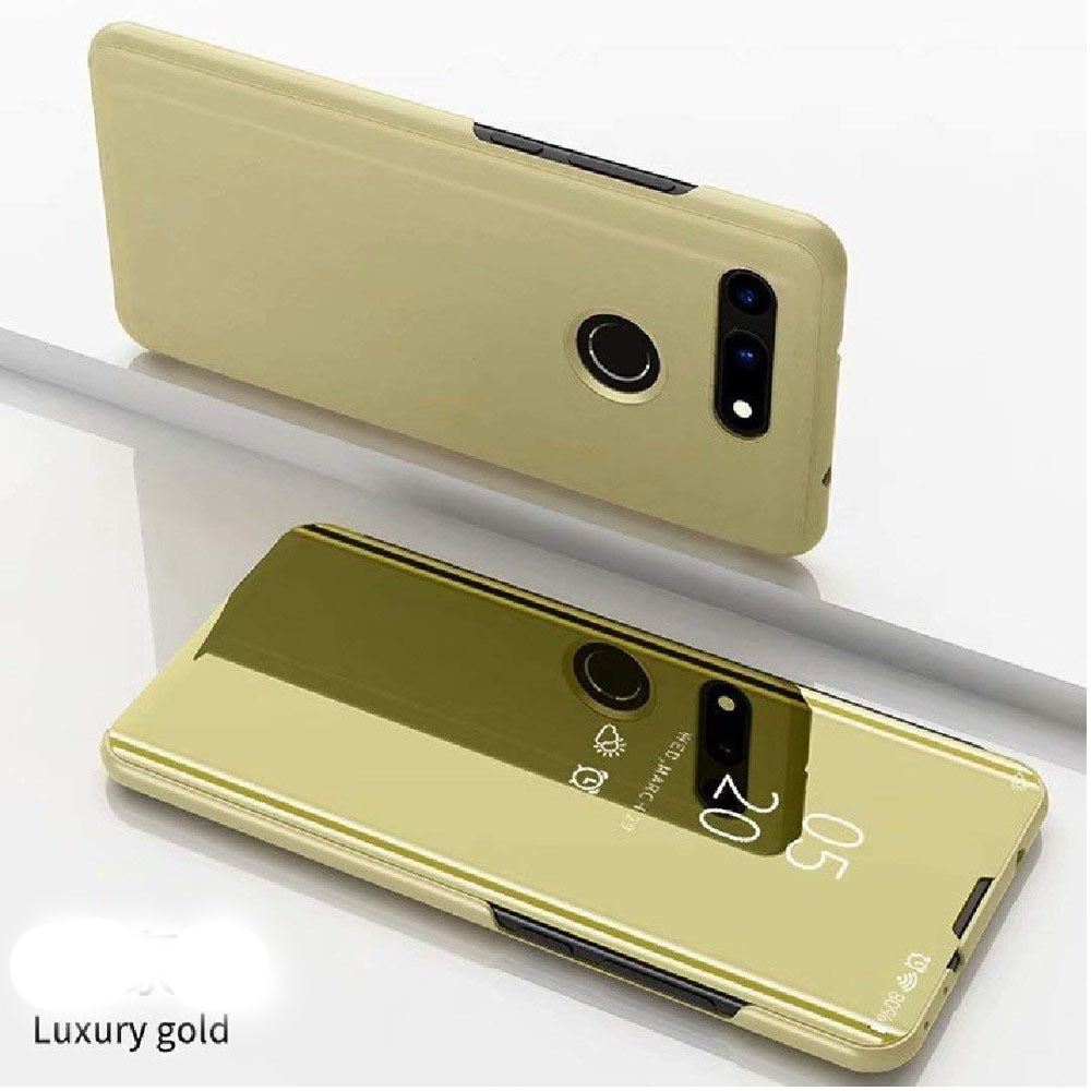 [FREE SHIPPING] Mirror Flip Sensor Case For Oppo F9/F9 Pro - Gold
