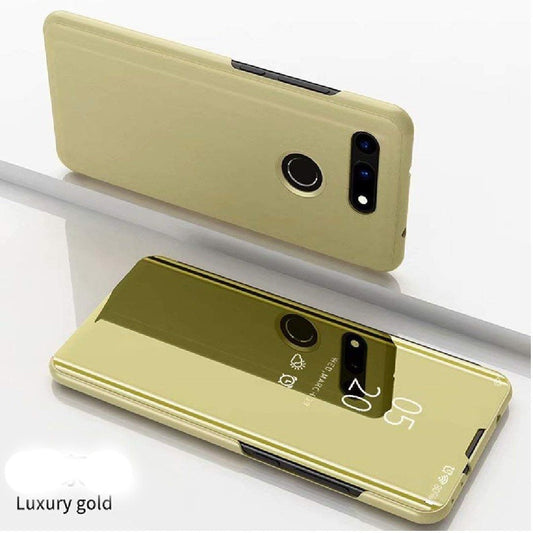 [FREE SHIPPING] Mirror Flip Sensor Case For Oppo F9/F9 Pro - Gold
