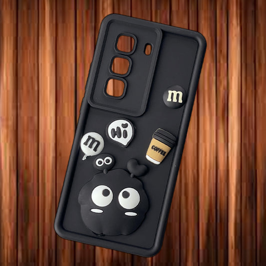 [FREE SHIPPING] 3D Briquette m&m icons Liquid silicon Case for Infinix Hot 50 Pro