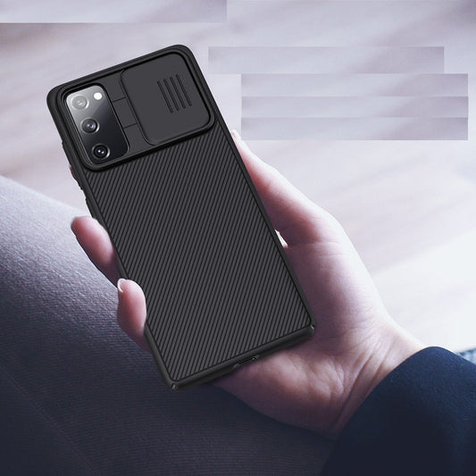 [ FREE SHIPPING] Camera Protection Case for Samsung Galaxy S20 FE And S20 Fan Edition 5G Slide Camera Protect Privacy Back Cover - Black