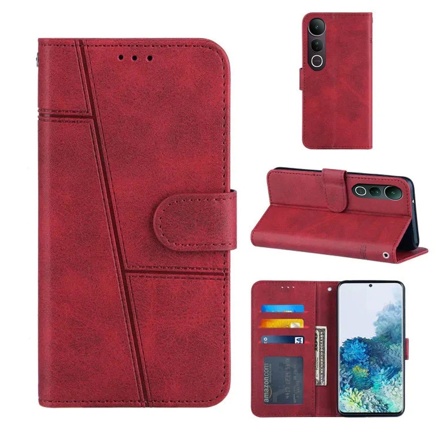 [FREE SHIPPING] BOOKLET LEATHER CASE FOR VIVO V50 LITE