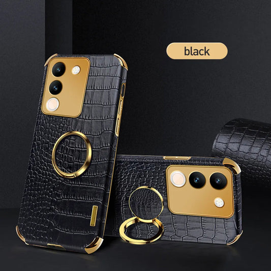 [ FREE SHIPPING] Crocodile Pattern Leather Case For Vivo V29e