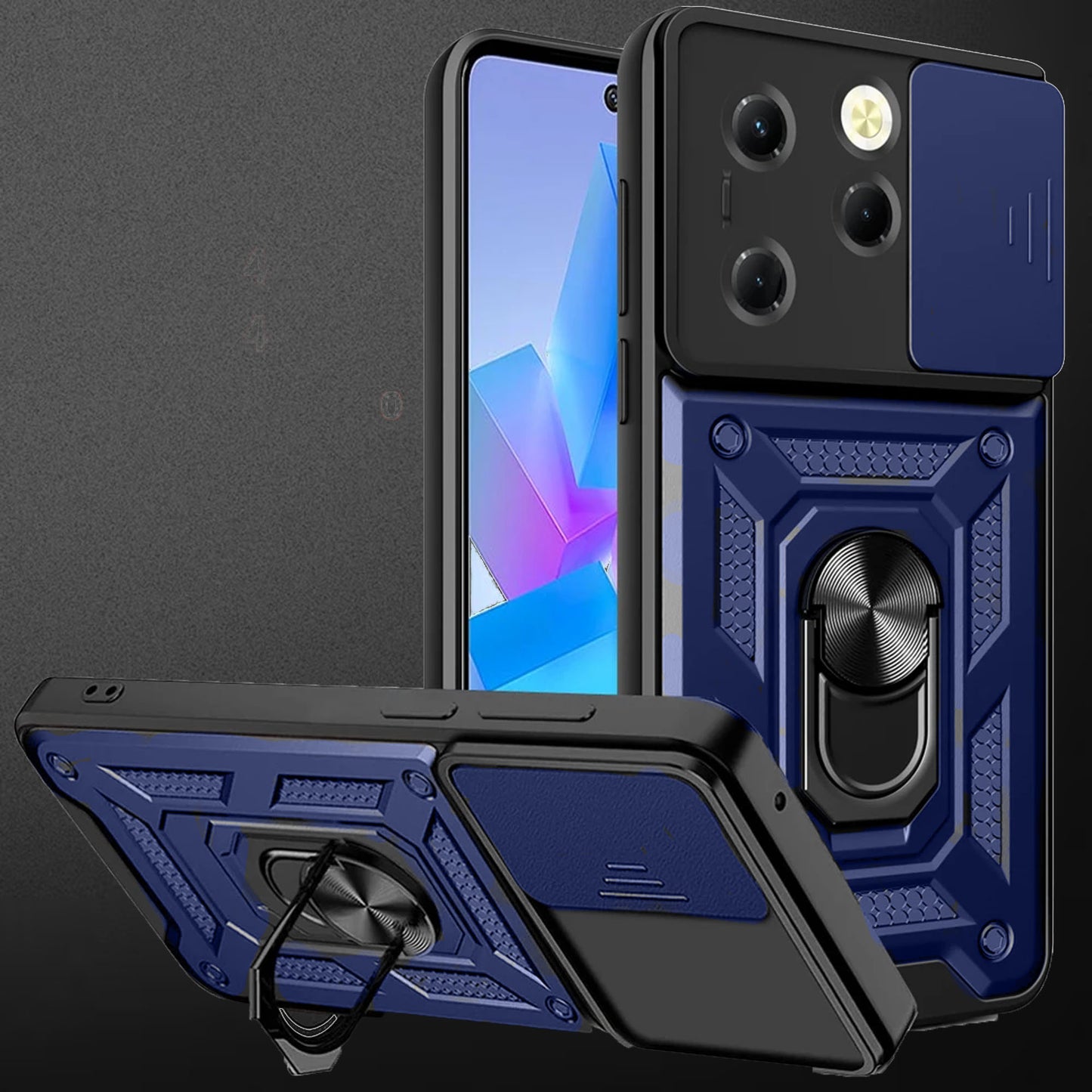 [FREE SHIPPING] ARMOR RING HOLDER CAMERA PROTECTION CASE FOR TECNO SPARK 40