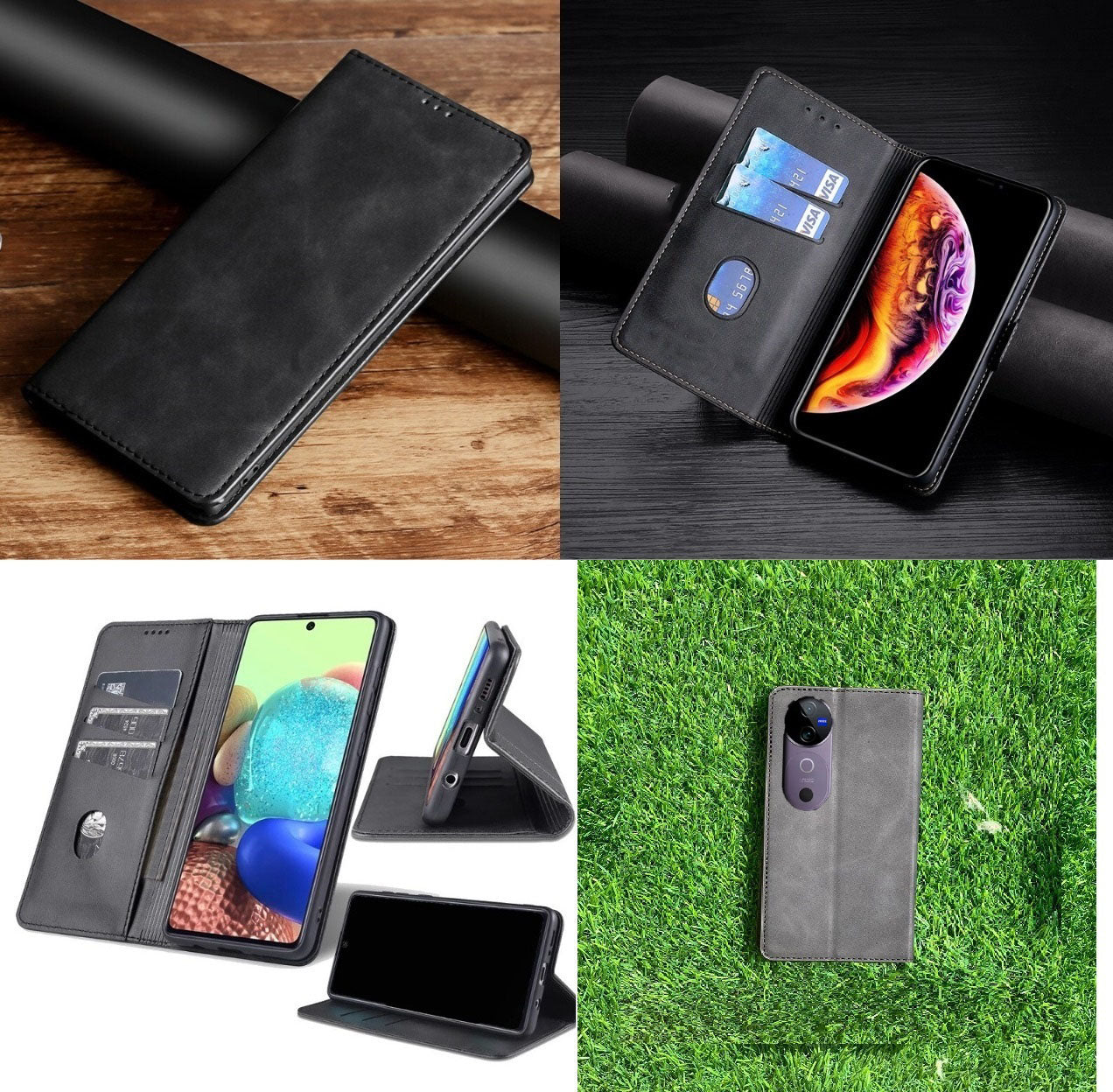 [FREE SHIPPING] Luxury Retro Stand Flip Leather Case For Vivo V40