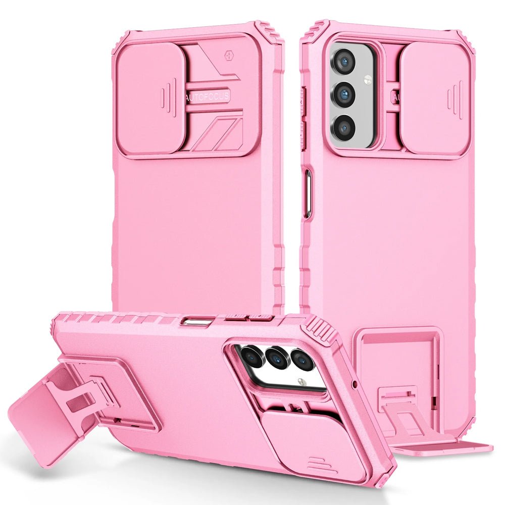 [ FREE SHIPPING] FOR SAMSUNG A16 PHONE CASE HARD SLIDING LENS PROTECT KICKSTAND BACK COVER