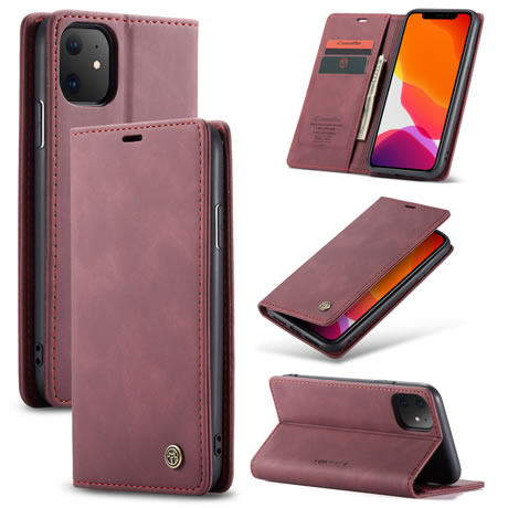 [FREE SHIPPING] CaseMe Retro Leather Case For Iphone 11 Book Style Flip Wallet Magnetic Cover Card Slots Case For Iphone 11
