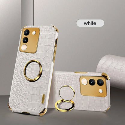[ FREE SHIPPING] Crocodile Pattern Leather Case For Vivo V29e