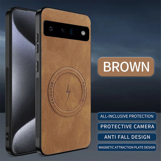 [FREE SHIPPING] SLIM MAGSAFE LEATHER CASE FOR GOOGLE PIXEL 6 PRO