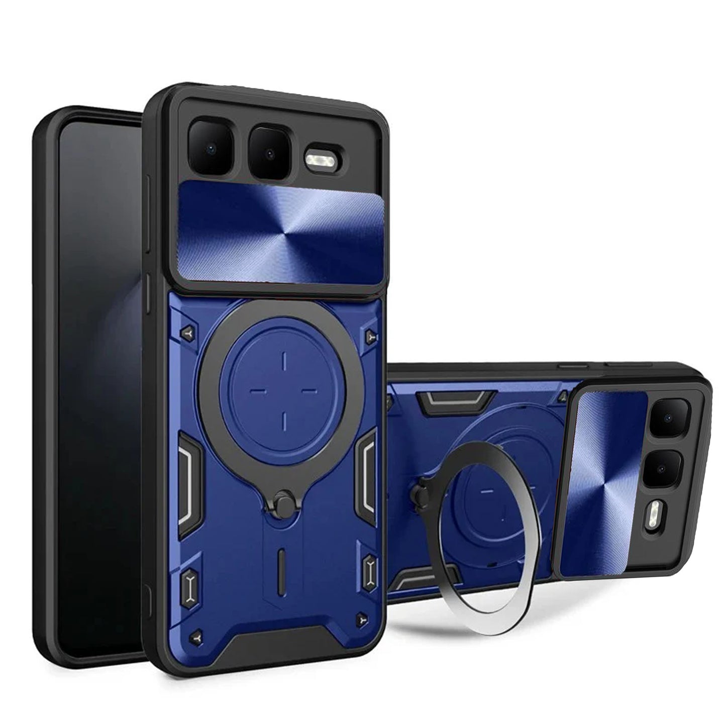 FREE SHIPPING] METAL RING CASE FOR INFINIX SMART 10 PLUS