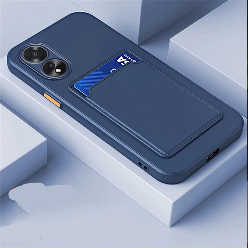 Card Slot Shockproof Case Compatible For Oppo A38