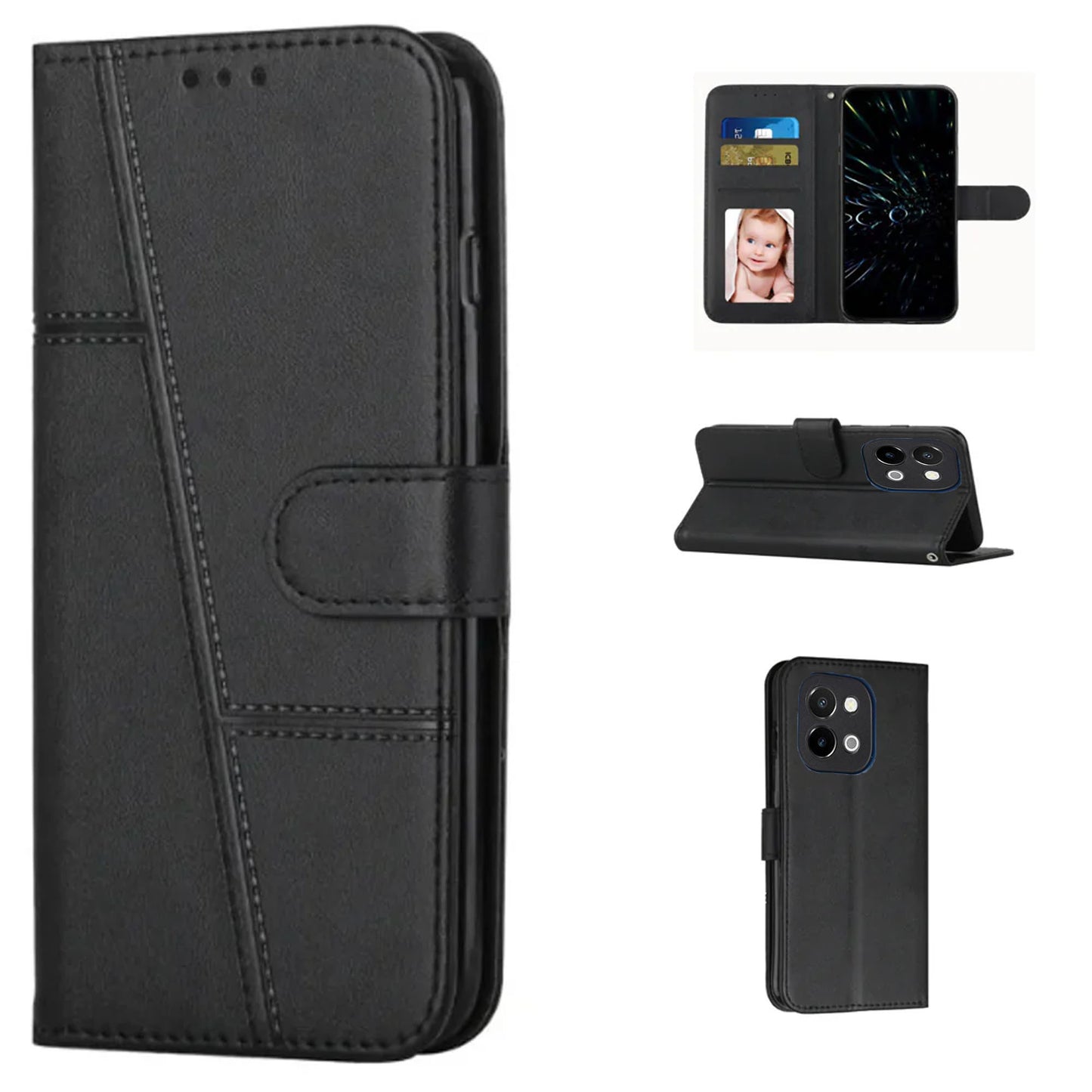 [FREE SHIPPING] BOOKLET FLIP LEATHER CASE FR VIVO Y28 4G