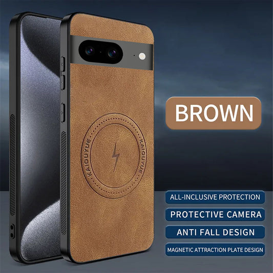 [FREE SHIPPING] SLIM MAGSAFE LEATHER CASE FOR GOOGLE PIXEL 8