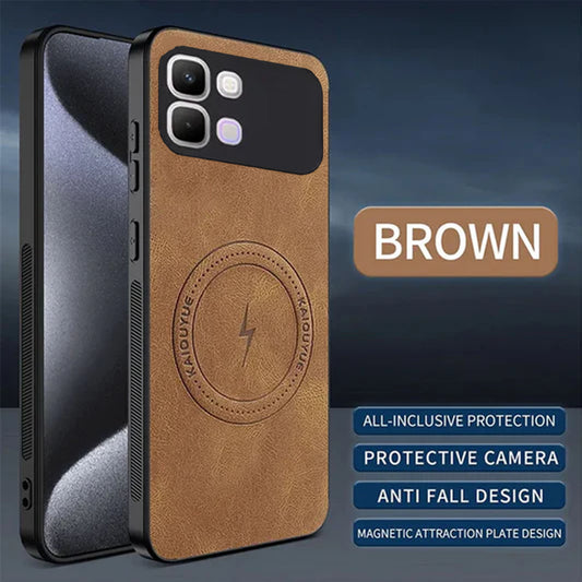 [FREE SHIPPING] SLIM MAGSAFE LEATHER CASE FOR INFINIX NOTE 60