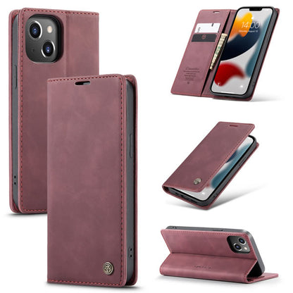 [FREE SHIPPING] Caseme Retro Leather Case For Iphone 13 Book Style Flip Wallet Magnetic Cover Card Slots Case For Iphone 13