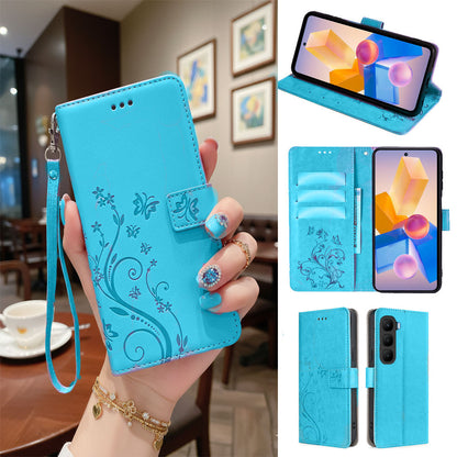 [FREE SHIPPING] BUTTERFLY FLOWER LEATHER FLIP WALLET CASE FOR INFINIX HOT 60 PRO PLUS