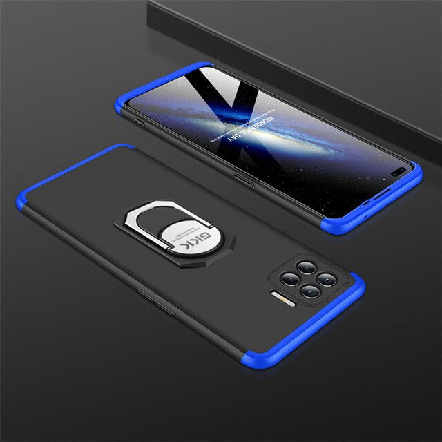 [ FREE SHIPPING] Oppo F17 Pro - Gkk Original Shock Proof Full Protection Cover 360 Case With Ring Holder