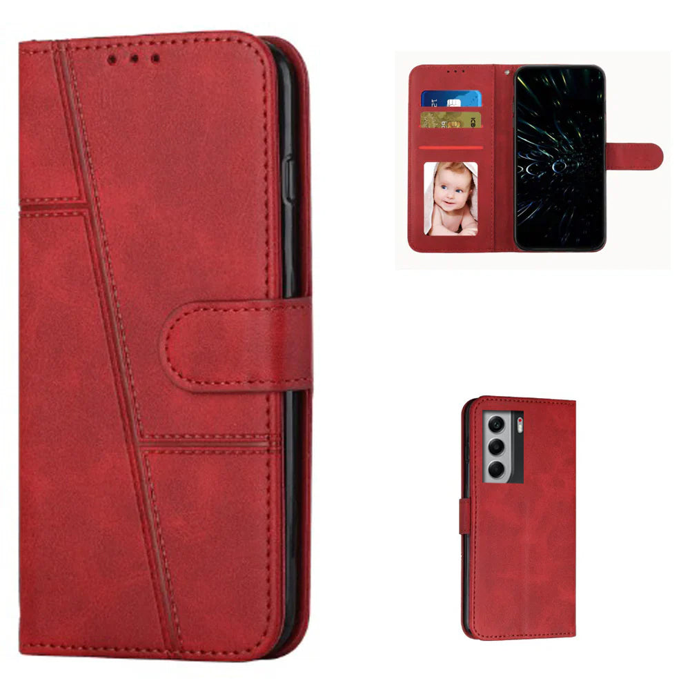 [FREE SHIPPING] RETRO BOOKLET PU LEATHER WALLET CASE FOR TECNO CAMON 40/CAMON 40 PRO