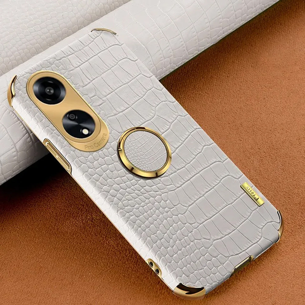 [ FREE SHIPPING] Crocodile Pattern Leather Case For Oppo A58