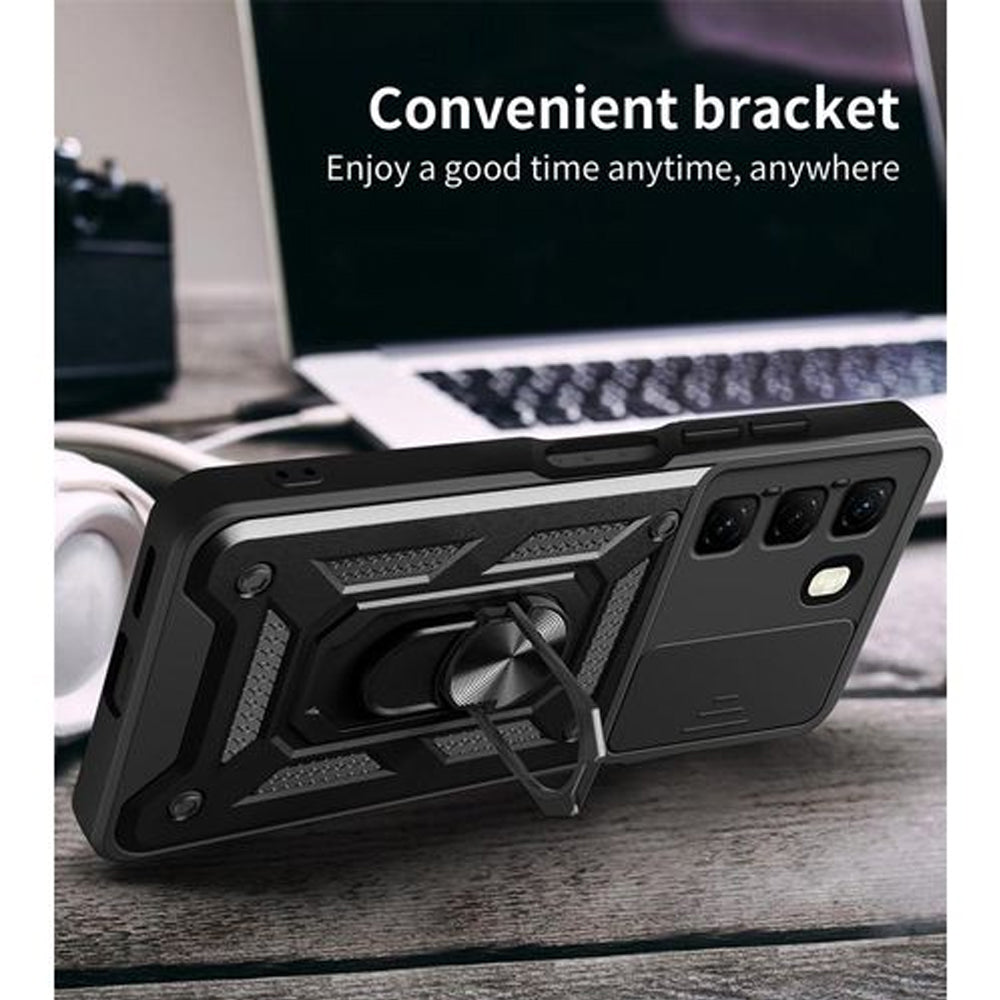 [FREE SHIPPING] ARMOR SHOCKPROOF (WITH RING HOLDER) FULL PROTECTION CASE INFINIX HOT 50 PRO PLUS