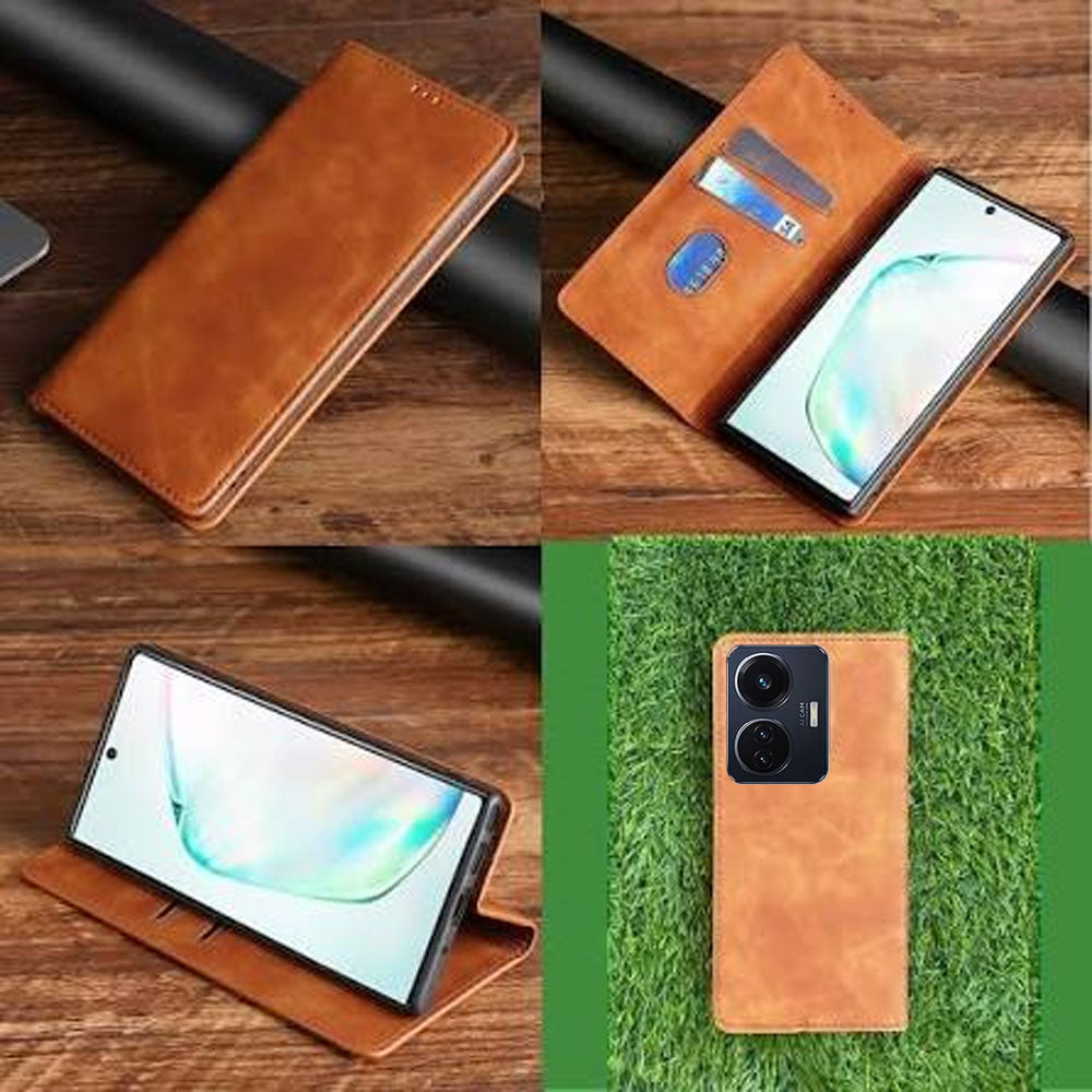 [FREE SHIPPING] Luxury Retro Stand Flip Leather Case For Vivo Y55 4G