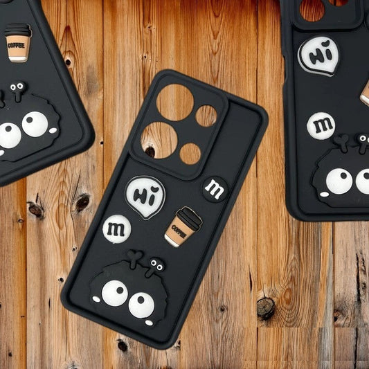 [FREE SHIPPING] 3D Briquette m&m icons Liquid silicon Case for Redmi Note 13 Pro