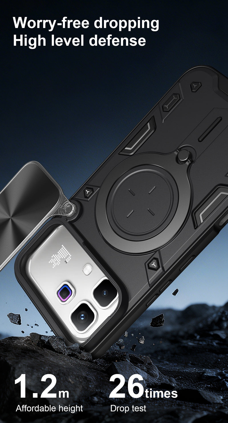 [FREE SHIPPING] METAL RING CASE FOR INFINIX NOTE 60/NOTE 60 PRO