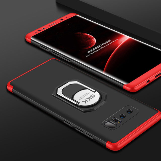 [FREE SHIPPING] Gkk 3in1 Full Protection Case With Ring Holder For Samsung Galaxy Note 8 - Red & Black